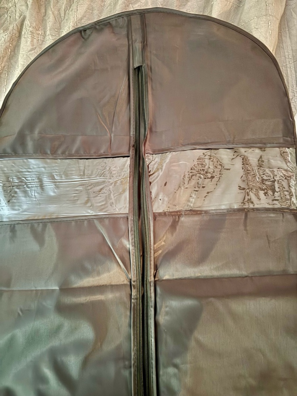 Black Garment Bag with Clear Viewing Window - Picture 2 of 2